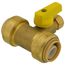 3/8" OD Compression x 3/4" Push Run Pro-Pal T-Valve Full Port Forged DZR Brass Ball Valve w/ Integrated Tee Fitting, Adjustable Packing Gland & Reversible Handle (LF)
