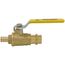 1/2" PEX Crimp x Copper Press Full Port Brass Ball Valve, Lead Free