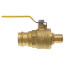 1-1/2" PEX Crimp x Press Full Port Brass Ball Valve, Lead Free
