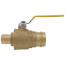 2" PEX Crimp x Press Full Port Brass Ball Valve, Lead Free