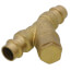 1/2" Press Forged DZR Brass Y-Strainer (20 MESH) w/ 1/2" Plugged NPT Port