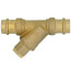 3/4" Press Forged DZR Brass Y-Strainer (20 MESH) w/ 1/2" Plugged NPT Port
