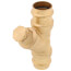 1" Press Forged DZR Brass Y-Strainer (20 MESH) w/ 1/2" Plugged NPT Port