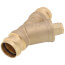 1-1/4" Press Forged DZR Brass Y-Strainer (20 MESH) w/ 1/2" Plugged NPT Port