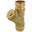 2" Press Forged DZR Brass Y-Strainer (20 MESH) w/ 1/2" Plugged NPT Port