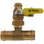 1" x 1-1/4" Press T-Union Full Port Ball Drain Valve (Lead Free)