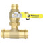 1-1/4" x 1-1/2" Press T-Union Full Port Ball Drain Valve (Lead Free)