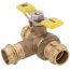 1/2" Press 3-Way DZR Brass Ball Valve w/ L-Port (Lead Free)