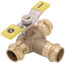 1/2" Press 3-Way DZR Brass Ball Valve w/ L-Port (Lead Free)
