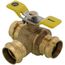 1" Press 3-Way DZR Brass Ball Valve w/ L-Port (Lead Free)
