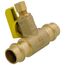 1/4" OD Compression x 1/2" Press Run Pro-Pal T-Valve Full Port Forged DZR Brass Ball Valve w/ Integrated Tee Fitting, Adjustable Packing Gland & Reversible Handle (LF)