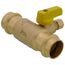1/4" OD Compression x 3/4" Press Run Pro-Pal T-Valve Full Port Forged DZR Brass Ball Valve w/ Integrated Tee Fitting, Adjustable Packing Gland & Reversible Handle (LF)