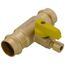 1/4" OD Compression x 3/4" Press Run Pro-Pal T-Valve Full Port Forged DZR Brass Ball Valve w/ Integrated Tee Fitting, Adjustable Packing Gland & Reversible Handle (LF)