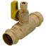 1/4" OD Compression x 3/4" Press Run Pro-Pal T-Valve Full Port Forged DZR Brass Ball Valve w/ Integrated Tee Fitting, Adjustable Packing Gland & Reversible Handle (LF)