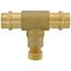 3/8" OD Compression x 1/2" Press Run Pro-Pal T-Valve Full Port Forged DZR Brass Ball Valve w/ Integrated Tee Fitting, Adjustable Packing Gland & Reversible Handle (LF)