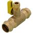 3/8" OD Compression x 3/4" Press Run Pro-Pal T-Valve Full Port Forged DZR Brass Ball Valve w/ Integrated Tee Fitting, Adjustable Packing Gland & Reversible Handle (LF)