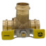 1" Press 3-Way DZR Brass T-Flow Ball Valve (Lead Free)