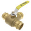 1-1/2" Press 3-Way DZR Brass T-Flow Ball Valve (Lead Free)