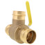 2" Press 3-Way DZR Brass T-Flow Ball Valve (Lead Free)