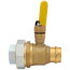 1-1/4" FIP Union x Press Pro-Pal Dielectric Union Ball Drain Valve (Lead Free)