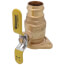 1-1/4" Press Full Port Forged Brass Uni-Flange Isolator Flange w/ Rotating Flange (Lead Free)