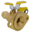 3/4" Press Full Port Forged Brass Uni-Flange Isolator Flange w/ Multi-Function Drain & Rotating Flange