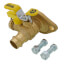 3/4" Press Full Port Forged Brass Uni-Flange Isolator Flange w/ Multi-Function Drain & Rotating Flange