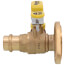 3/4" Press High Velocity Full Port Brass Uni-Flange Isolator Flange w/ Multi-Function Drain & Rotating Flange (LF)