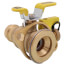 1" Press High Velocity Full Port Brass Uni-Flange Isolator Flange w/ Multi-Function Drain & Rotating Flange (LF)