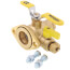 1-1/4" Press Full Port Brass Uni-Flange Isolator Flange w/ Multi-Function Drain & Rotating Flange (Lead Free)