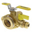 1-1/4" Press High Velocity Brass Uni-Flange Isolator Flange w/ Multi-Function Drain & Rotating Flange (LF)