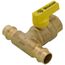 3/4" FIP x 1/2" Press Run Pro-Pal T-Valve Full Port Forged DZR Brass Ball Valve w/ Integrated Tee Fitting, Adjustable Packing Gland & Reversible Handle (LF)