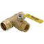 1" FIP x 1-1/4" Press Run Pro-Pal T-Valve Full Port Forged DZR Brass Ball Valve w/ Integrated Tee Fitting, Adjustable Packing Gland & Reversible Handle (LF)