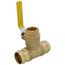 1" FIP x 1-1/4" Press Run Pro-Pal T-Valve Full Port Forged DZR Brass Ball Valve w/ Integrated Tee Fitting, Adjustable Packing Gland & Reversible Handle (LF)