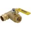 1" FIP x 1" Press Run Pro-Pal T-Valve Full Port Forged DZR Brass Ball Valve w/ Integrated Tee Fitting, Adjustable Packing Gland & Reversible Handle (LF)