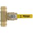 1" FIP x 1" Press Run Pro-Pal T-Valve Full Port Forged DZR Brass Ball Valve w/ Integrated Tee Fitting, Adjustable Packing Gland & Reversible Handle (LF)