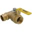 1-1/4" FIP x 1-1/4" Press Run Pro-Pal T-Valve Full Port Forged DZR Brass Ball Valve w/ Integrated Tee Fitting, Adjustable Packing Gland & Reversible Handle (LF)