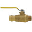 3/4" Press x MIP Full Port Forged DZR Brass Ball Valve w/ Reversible Handle & Adjustable Packing Gland (Lead Free)