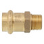 1/2" Copper Press x 3/8" MIP DZR Brass Transition Adapter (Lead Free)