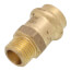 1/2" Copper Press x 3/8" MIP DZR Brass Transition Adapter (Lead Free)