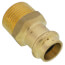 1/2" x Copper Press x 3/4" MIP DZR Brass Transition Adapter (Lead Free)