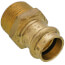 3/4" x Copper Press x 1" MIP DZR Brass Transition Adapter (Lead Free)