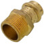 3/4" x Copper Press x 1" MIP DZR Brass Transition Adapter (Lead Free)