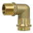 1/2" Copper Press x 3/8" MIP Forged DZR Brass Transition Elbow (Lead Free)