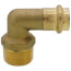 1/2" Copper Press x 3/4" MIP Forged DZR Brass Transition Elbow (Lead Free)