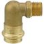 3/4" Copper Press x 1/2" MIP Forged DZR Brass Transition Elbow (Lead Free)
