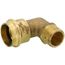 1" Copper Press x 3/4" MIP Forged DZR Brass Transition Elbow (Lead Free)