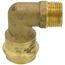 1" Copper Press x 3/4" MIP Forged DZR Brass Transition Elbow (Lead Free)
