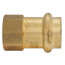 1/2" Copper Press x 3/8" FIP DZR Brass Transition Adapter (Lead Free)