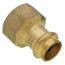1/2" Copper Press x 3/4" FIP DZR Brass Transition Adapter (Lead Free)